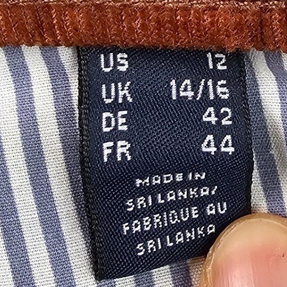 Women's Brown Corduroy Pants Size 12 Bootcut Flare Vintage Y2K Casual Trousers - Picture 8 of 14